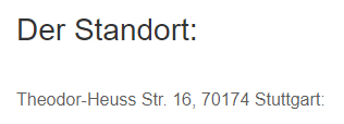 Standort aus 70173 Stuttgart